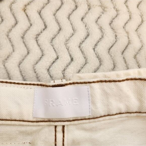 FRAME NEW $288 MSRP WHITE DENIUM BERMUDA SHORTS SIZE 23 - 27 INCH WAIST - Picture 5 of 7